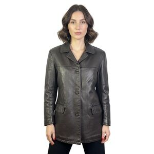BOD & CHRISTENSEN BROWN LEATHER JACKET XL WOMEN'S